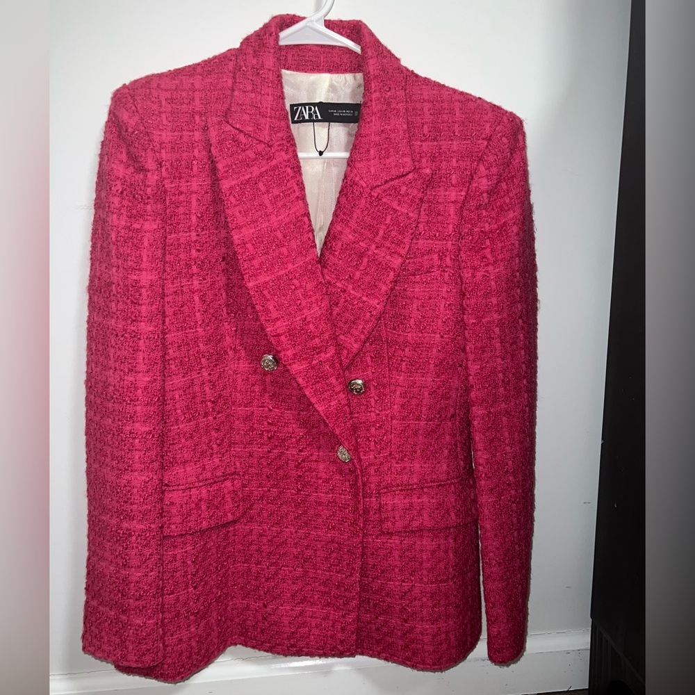 Zara hot pink blazer